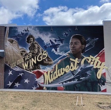 mural depicting POC pilots